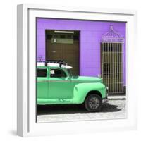 Cuba Fuerte Collection SQ - Green Vintage Car Trinidad-Philippe Hugonnard-Framed Photographic Print