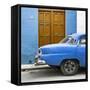 Cuba Fuerte Collection SQ - Havana 109 Street Blue-Philippe Hugonnard-Framed Stretched Canvas