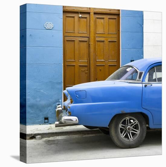 Cuba Fuerte Collection SQ - Havana 109 Street Blue-Philippe Hugonnard-Stretched Canvas