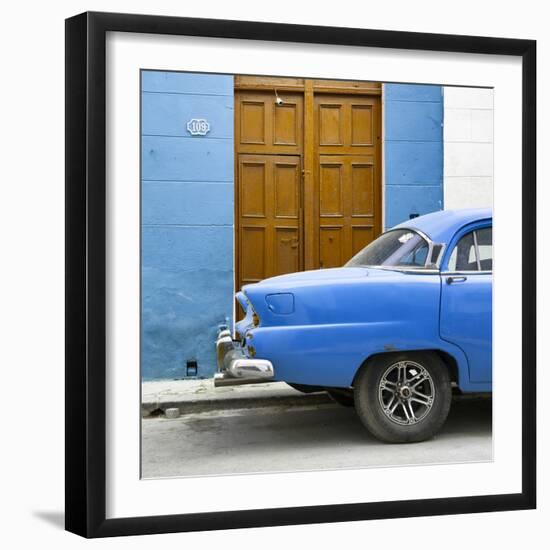 Cuba Fuerte Collection SQ - Havana 109 Street Blue-Philippe Hugonnard-Framed Photographic Print