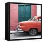 Cuba Fuerte Collection SQ - Havana 109 Street Orange-Philippe Hugonnard-Framed Stretched Canvas