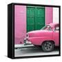 Cuba Fuerte Collection SQ - Havana 109 Street Pink-Philippe Hugonnard-Framed Stretched Canvas