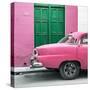 Cuba Fuerte Collection SQ - Havana 109 Street Pink-Philippe Hugonnard-Stretched Canvas