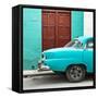 Cuba Fuerte Collection SQ - Havana 109 Street Turquoise-Philippe Hugonnard-Framed Stretched Canvas