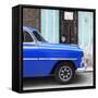 Cuba Fuerte Collection SQ - Havana Blue Car-Philippe Hugonnard-Framed Stretched Canvas