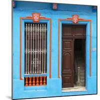 Cuba Fuerte Collection SQ - Havana Blue Façade-Philippe Hugonnard-Mounted Photographic Print