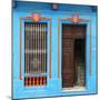 Cuba Fuerte Collection SQ - Havana Blue Façade-Philippe Hugonnard-Mounted Photographic Print