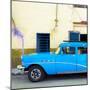 Cuba Fuerte Collection SQ - Havana Classic American Blue Car-Philippe Hugonnard-Mounted Photographic Print