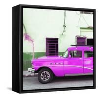Cuba Fuerte Collection SQ - Havana Classic American Hot Pink Car-Philippe Hugonnard-Framed Stretched Canvas