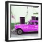 Cuba Fuerte Collection SQ - Havana Classic American Hot Pink Car-Philippe Hugonnard-Framed Photographic Print