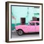 Cuba Fuerte Collection SQ - Havana Classic American Pink Car-Philippe Hugonnard-Framed Photographic Print