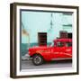 Cuba Fuerte Collection SQ - Havana Classic American Red Car-Philippe Hugonnard-Framed Photographic Print