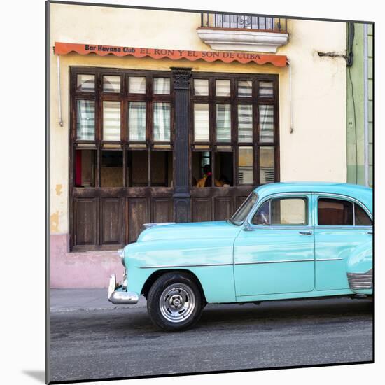 Cuba Fuerte Collection SQ - Havana Club and Blue Classic Car-Philippe Hugonnard-Mounted Photographic Print