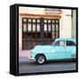 Cuba Fuerte Collection SQ - Havana Club and Blue Classic Car-Philippe Hugonnard-Framed Stretched Canvas
