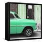 Cuba Fuerte Collection SQ - Havana Green Car-Philippe Hugonnard-Framed Stretched Canvas