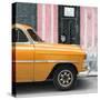 Cuba Fuerte Collection SQ - Havana Orange Car-Philippe Hugonnard-Stretched Canvas