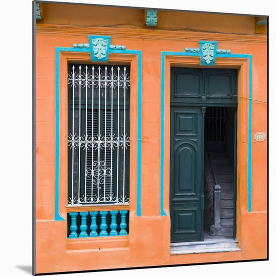 Cuba Fuerte Collection SQ - Havana Orange Façade-Philippe Hugonnard-Mounted Photographic Print