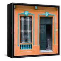 Cuba Fuerte Collection SQ - Havana Orange Façade-Philippe Hugonnard-Framed Stretched Canvas