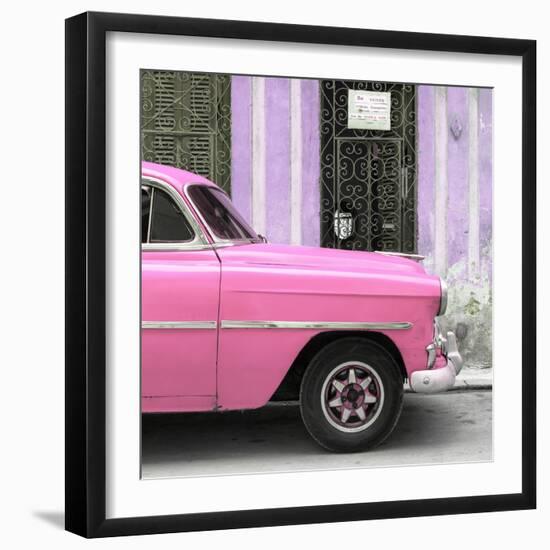 Cuba Fuerte Collection SQ - Havana Pink Car-Philippe Hugonnard-Framed Photographic Print