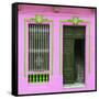 Cuba Fuerte Collection SQ - Havana Pink Façade-Philippe Hugonnard-Framed Stretched Canvas