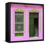 Cuba Fuerte Collection SQ - Havana Pink Façade-Philippe Hugonnard-Framed Stretched Canvas