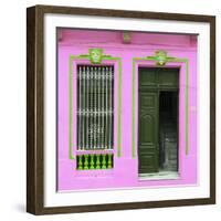 Cuba Fuerte Collection SQ - Havana Pink Façade-Philippe Hugonnard-Framed Photographic Print