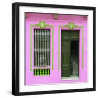 Cuba Fuerte Collection SQ - Havana Pink Façade-Philippe Hugonnard-Framed Photographic Print