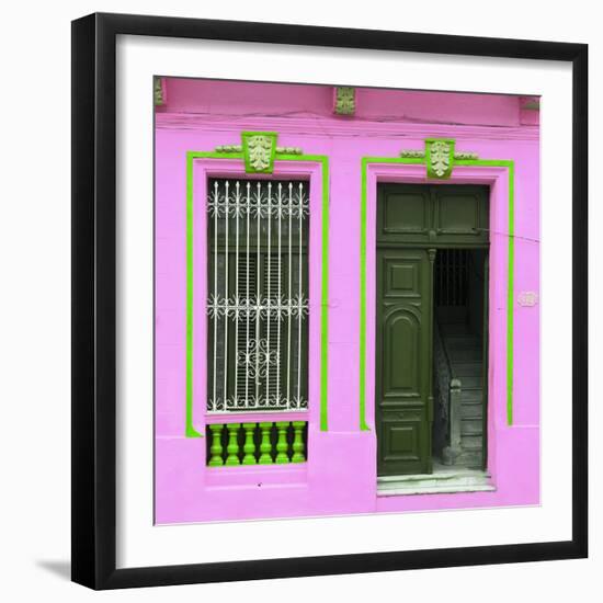 Cuba Fuerte Collection SQ - Havana Pink Façade-Philippe Hugonnard-Framed Photographic Print