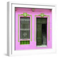 Cuba Fuerte Collection SQ - Havana Pink Façade-Philippe Hugonnard-Framed Photographic Print