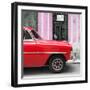 Cuba Fuerte Collection SQ - Havana Red Car-Philippe Hugonnard-Framed Photographic Print