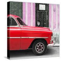 Cuba Fuerte Collection SQ - Havana Red Car-Philippe Hugonnard-Stretched Canvas