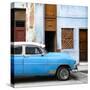 Cuba Fuerte Collection SQ - Havana's Blue Vintage Car-Philippe Hugonnard-Stretched Canvas