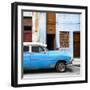 Cuba Fuerte Collection SQ - Havana's Blue Vintage Car-Philippe Hugonnard-Framed Photographic Print