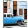 Cuba Fuerte Collection SQ - Havana's Blue Vintage Car-Philippe Hugonnard-Mounted Photographic Print