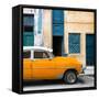 Cuba Fuerte Collection SQ - Havana's Orange Vintage Car-Philippe Hugonnard-Framed Stretched Canvas