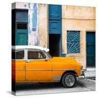 Cuba Fuerte Collection SQ - Havana's Orange Vintage Car-Philippe Hugonnard-Stretched Canvas