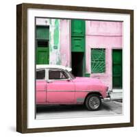 Cuba Fuerte Collection SQ - Havana's Pink Vintage Car-Philippe Hugonnard-Framed Photographic Print