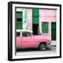 Cuba Fuerte Collection SQ - Havana's Pink Vintage Car-Philippe Hugonnard-Framed Photographic Print