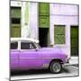 Cuba Fuerte Collection SQ - Havana's Purple Vintage Car-Philippe Hugonnard-Mounted Photographic Print
