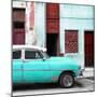 Cuba Fuerte Collection SQ - Havana's Turquoise Vintage Car-Philippe Hugonnard-Mounted Photographic Print