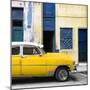 Cuba Fuerte Collection SQ - Havana's Yellow Vintage Car-Philippe Hugonnard-Mounted Photographic Print