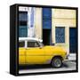 Cuba Fuerte Collection SQ - Havana's Yellow Vintage Car-Philippe Hugonnard-Framed Stretched Canvas