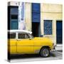 Cuba Fuerte Collection SQ - Havana's Yellow Vintage Car-Philippe Hugonnard-Stretched Canvas