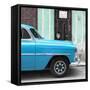 Cuba Fuerte Collection SQ - Havana Turquoise Car-Philippe Hugonnard-Framed Stretched Canvas