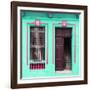 Cuba Fuerte Collection SQ - Havana Turquoise Façade-Philippe Hugonnard-Framed Photographic Print