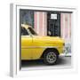 Cuba Fuerte Collection SQ - Havana Yellow Car-Philippe Hugonnard-Framed Photographic Print