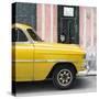 Cuba Fuerte Collection SQ - Havana Yellow Car-Philippe Hugonnard-Stretched Canvas