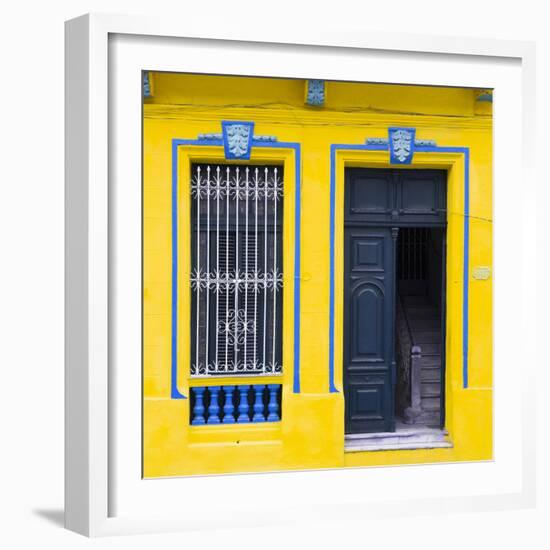 Cuba Fuerte Collection SQ - Havana Yellow Façade-Philippe Hugonnard-Framed Photographic Print