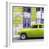 Cuba Fuerte Collection SQ - Lime Green Classic American Car-Philippe Hugonnard-Framed Photographic Print