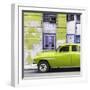 Cuba Fuerte Collection SQ - Lime Green Classic American Car-Philippe Hugonnard-Framed Photographic Print